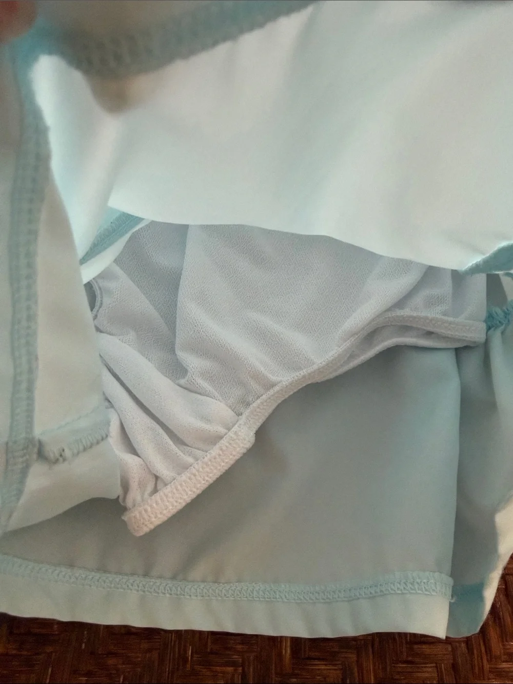 Nike Mint Blue Athletic Romper with Pink Swoosh